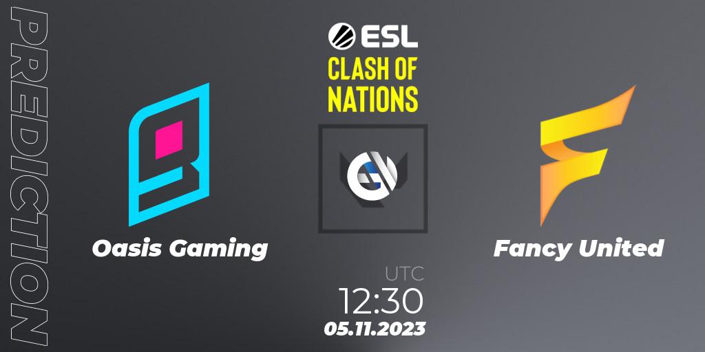 Prognoza Oasis Gaming - Fancy United. 05.11.23, VALORANT, ESL Clash of Nations 2023 - SEA Closed Qualifier