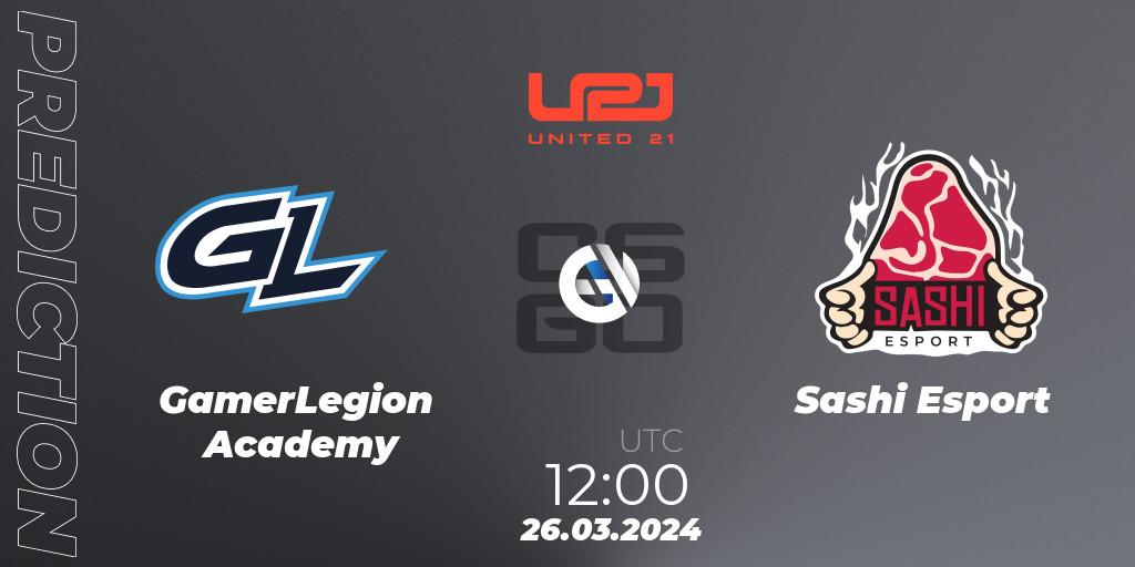 Prognoza GamerLegion Academy - Sashi Esport. 26.03.24, CS2 (CS:GO), United21 Season 13
