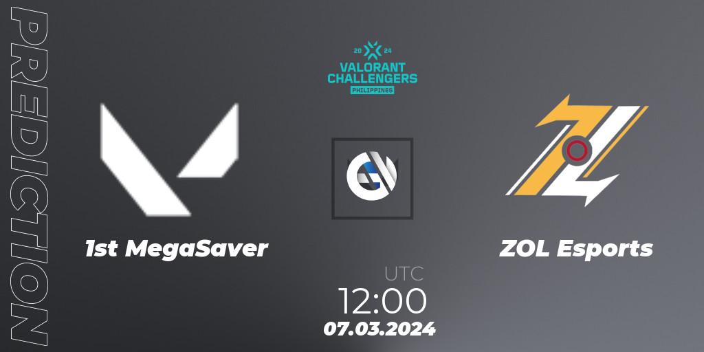 Prognoza 1st MegaSaver - ZOL Esports. 07.03.2024 at 12:00, VALORANT, VALORANT Challengers 2024 Philippines: Split 1