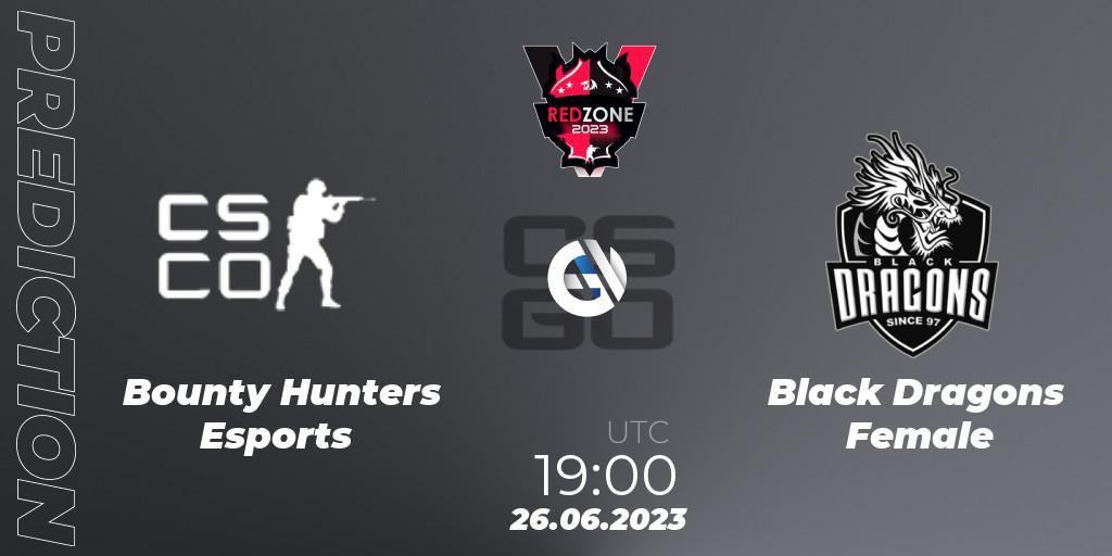 Prognoza Bounty Hunters Esports - Black Dragons Female. 26.06.23, CS2 (CS:GO), RedZone PRO League 2023 Season 4