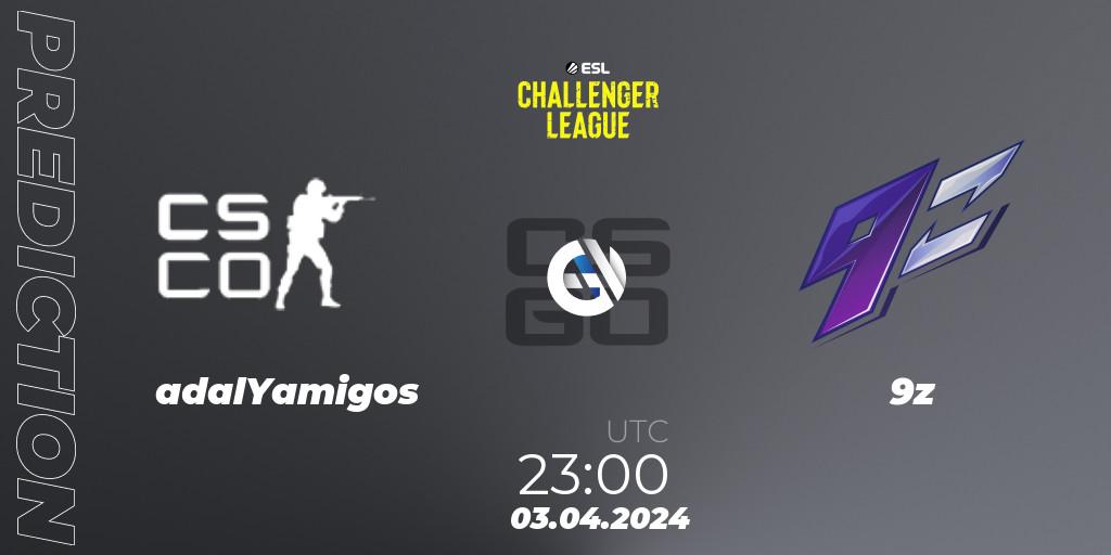 Prognoza adalYamigos - 9z. 03.04.24, CS2 (CS:GO), ESL Challenger League Season 47: South America