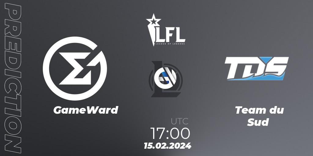 Prognoza GameWard - Team du Sud. 15.02.2024 at 17:00, LoL, LFL Spring 2024