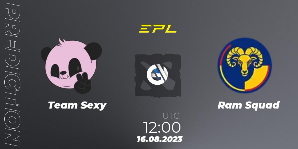 Prognoza Team Sexy - Ram Squad. 16.08.23, Dota 2, European Pro League Season 11