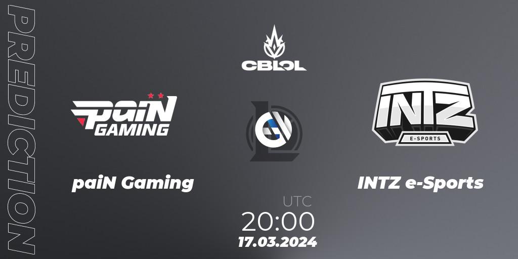 Prognoza paiN Gaming - INTZ e-Sports. 17.03.24, LoL, CBLOL Split 1 2024 - Group Stage