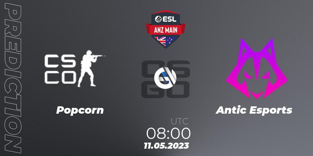 Prognoza Popcorn - Antic Esports. 11.05.2023 at 08:00, Counter-Strike (CS2), ESL ANZ Main Season 16