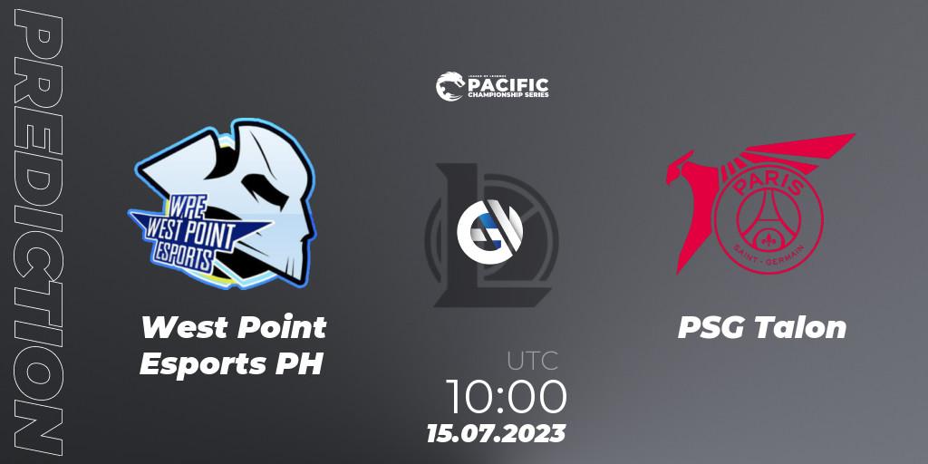 Prognoza West Point Esports PH - PSG Talon. 15.07.2023 at 10:00, LoL, PACIFIC Championship series Group Stage