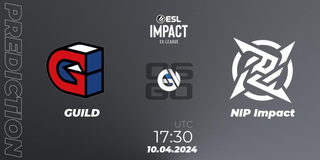 Prognoza GUILD - NIP Impact. 10.04.24, CS2 (CS:GO), ESL Impact League Season 5: Europe