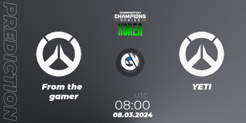Prognoza From The Gamer - YETI. 07.04.2024 at 08:00, Overwatch, Overwatch Champions Series 2024 - Stage 1 Korea
