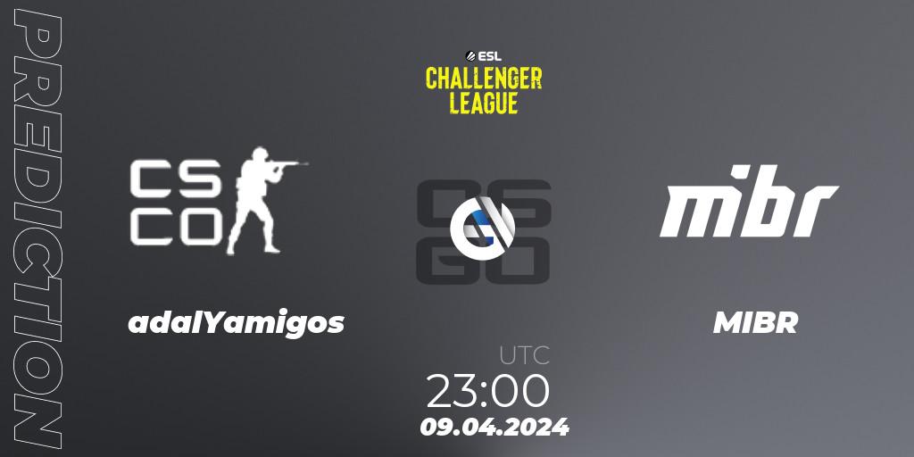 Prognoza adalYamigos - MIBR. 09.04.24, CS2 (CS:GO), ESL Challenger League Season 47: South America