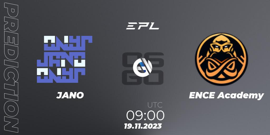 Prognoza JANO - ENCE Academy. 19.11.2023 at 09:00, Counter-Strike (CS2), European Pro League Season 12: Division 2