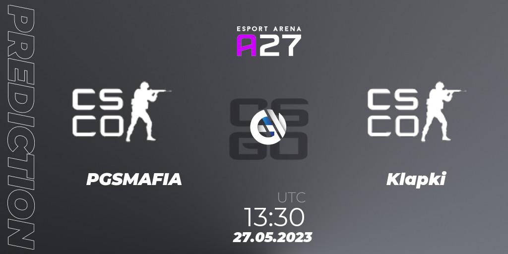 Prognoza PGSMAFIA - Klapki. 27.05.2023 at 13:45, Counter-Strike (CS2), Arena27: Wrocław Open Cup