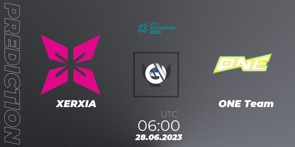 Prognoza XERXIA - ONE Team. 28.06.2023 at 06:00, VALORANT, VALORANT Challengers Ascension 2023: Pacific - Group Stage