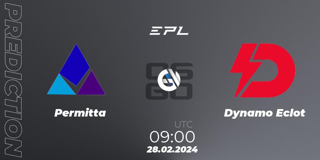 Prognoza Permitta - Dynamo Eclot. 28.02.2024 at 09:00, Counter-Strike (CS2), European Pro League Season 15: Division 2
