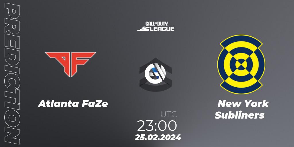 Prognoza Atlanta FaZe - New York Subliners. 25.02.2024 at 23:00, Call of Duty, Call of Duty League 2024: Stage 2 Major Qualifiers