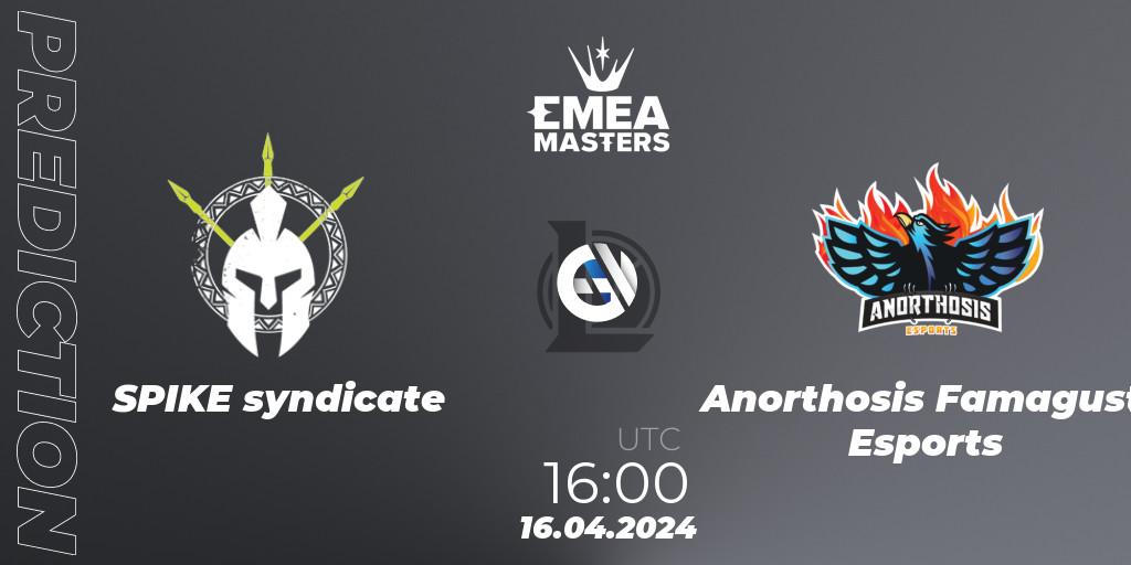 Prognoza SPIKE syndicate - Anorthosis Famagusta Esports. 16.04.24, LoL, EMEA Masters Spring 2024 - Play-In