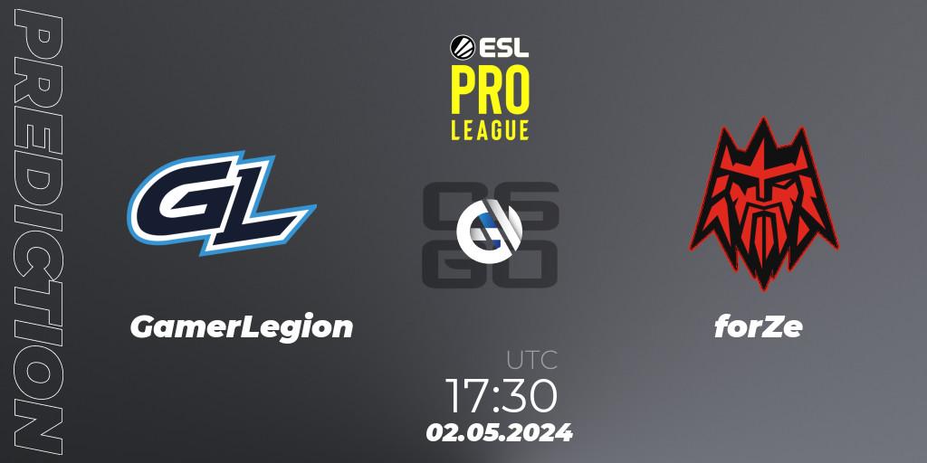 Prognoza GamerLegion - forZe. 02.05.24, CS2 (CS:GO), ESL Pro League Season 19