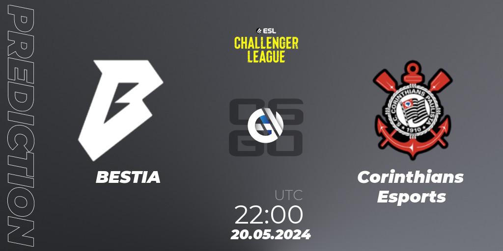Prognoza BESTIA - Corinthians Esports. 20.05.2024 at 22:00, Counter-Strike (CS2), ESL Challenger League Season 47: South America