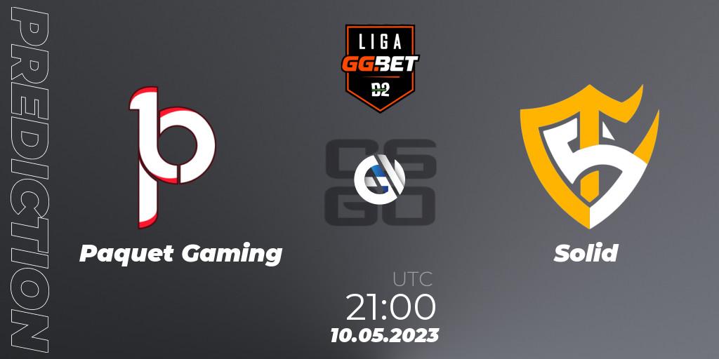 Prognoza Paquetá Gaming - Solid. 10.05.2023 at 21:00, Counter-Strike (CS2), Dust2 Brasil Liga Season 1