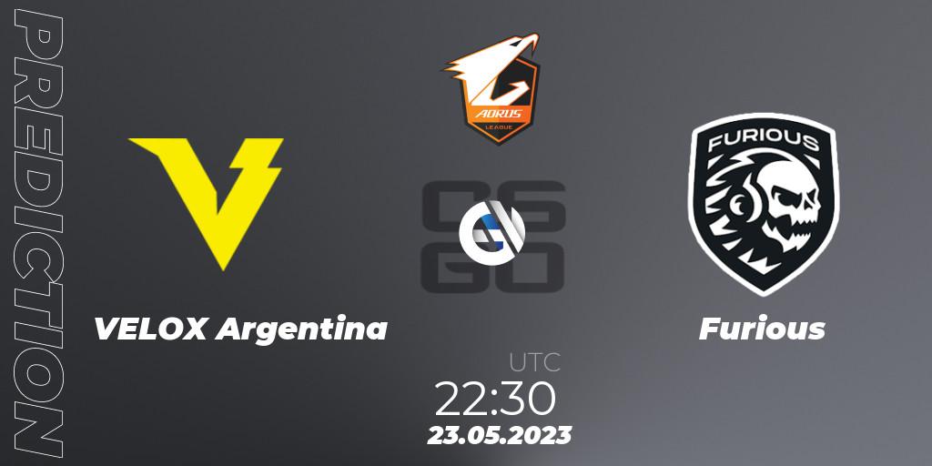Prognoza VELOX Argentina - Furious. 23.05.2023 at 22:30, Counter-Strike (CS2), Aorus League Invitational 2023