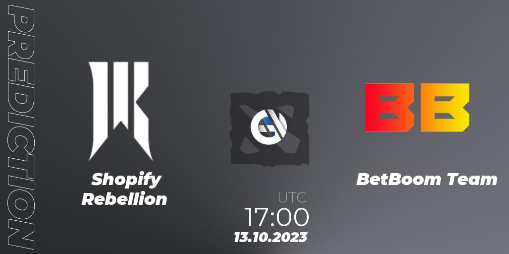 Prognoza Shopify Rebellion - BetBoom Team. 13.10.23, Dota 2, The International 2023 - Group Stage