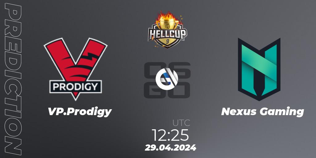 Prognoza VP.Prodigy - Nexus Gaming. 29.04.2024 at 12:25, Counter-Strike (CS2), HellCup #9