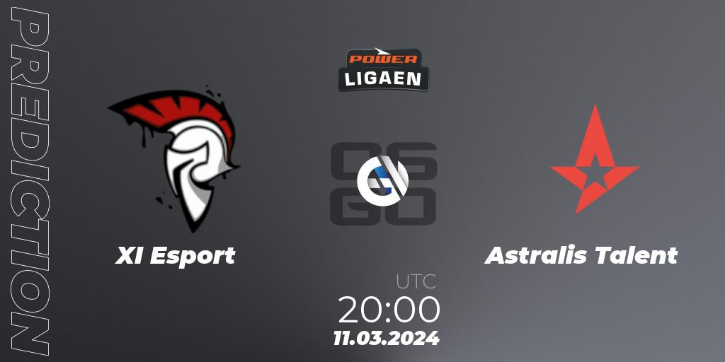 Prognoza XI Esport - Astralis Talent. 11.03.24, CS2 (CS:GO), Dust2.dk Ligaen Season 25