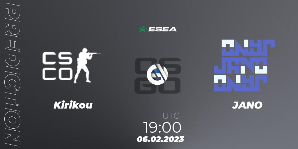 Prognoza Kirikou - JANO. 22.02.2023 at 19:00, Counter-Strike (CS2), ESEA Season 44: Advanced Division - Europe