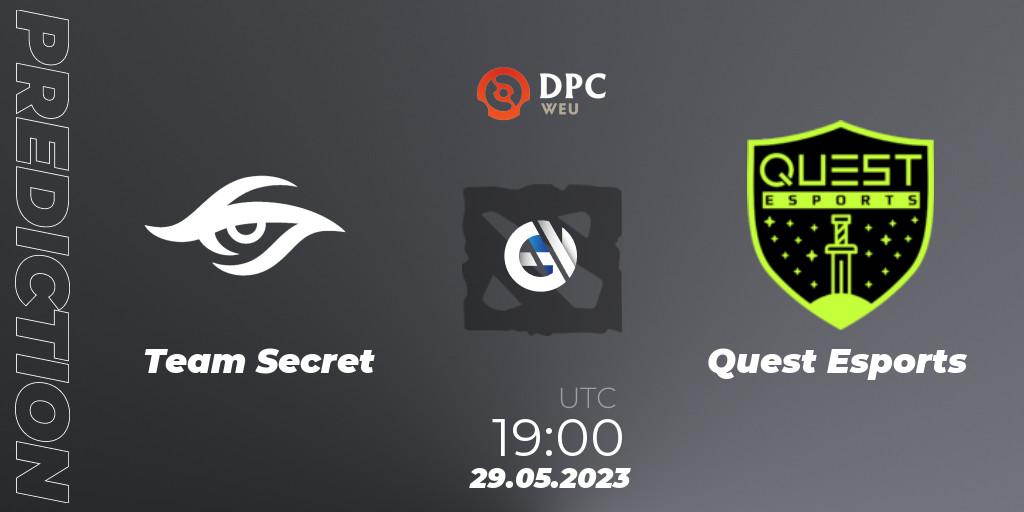 Prognoza Team Secret - PSG Quest. 29.05.23, Dota 2, DPC 2023 Tour 3: WEU Division I (Upper)
