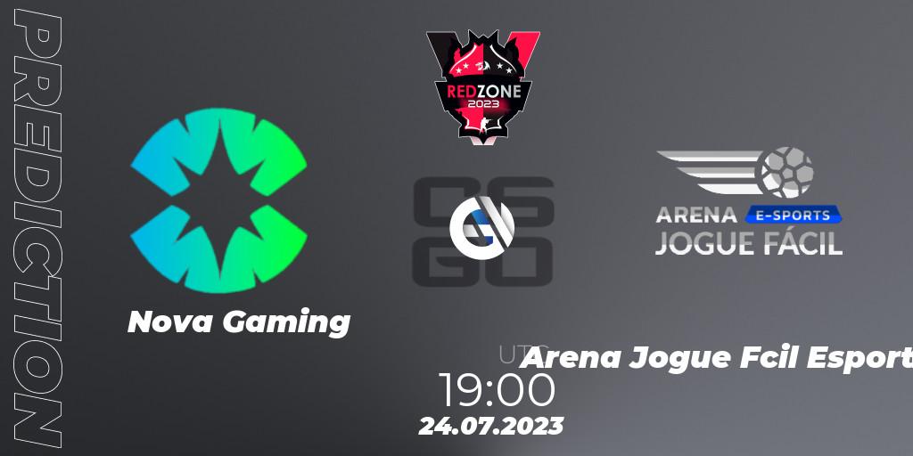 Prognoza Nova Gaming - Arena Jogue Fácil Esports. 24.07.2023 at 19:00, Counter-Strike (CS2), RedZone PRO League Season 5
