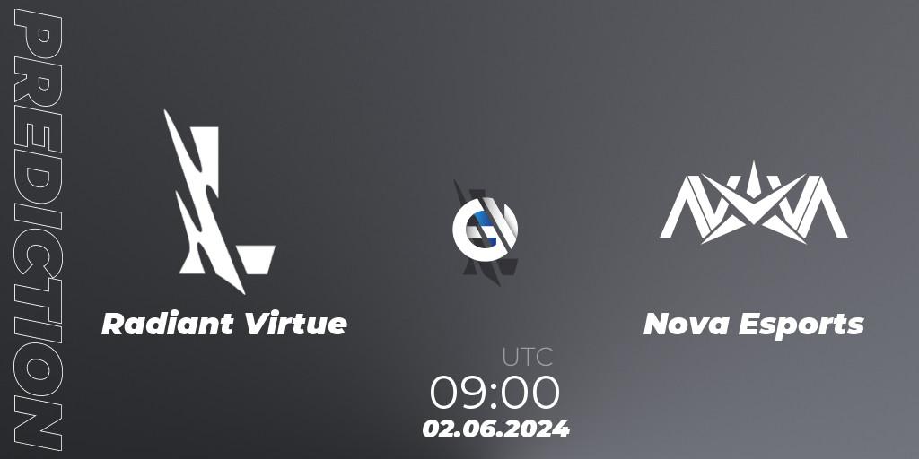 Prognoza Radiant Virtue - Nova Esports. 02.06.2024 at 09:00, Wild Rift, Wild Rift Super League Summer 2024 - 5v5 Tournament Group Stage