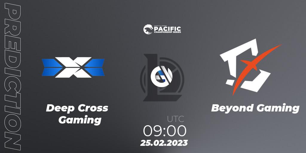 Prognoza Deep Cross Gaming - Beyond Gaming. 25.02.2023 at 09:00, LoL, PCS Spring 2023 - Group Stage