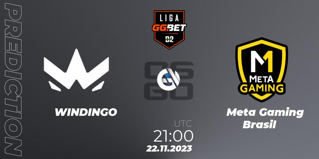 Prognoza WINDINGO - Meta Gaming Brasil. 22.11.2023 at 21:00, Counter-Strike (CS2), Dust2 Brasil Liga Season 2