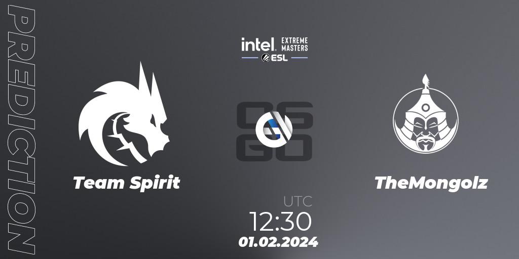 Prognoza Team Spirit - TheMongolz. 01.02.24, CS2 (CS:GO), IEM Katowice 2024 Play-in