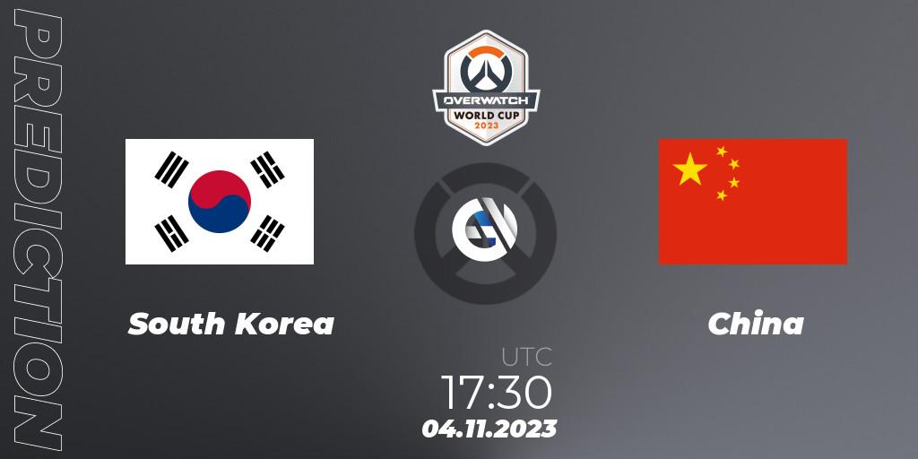 Prognoza South Korea - China. 04.11.23, Overwatch, Overwatch World Cup 2023