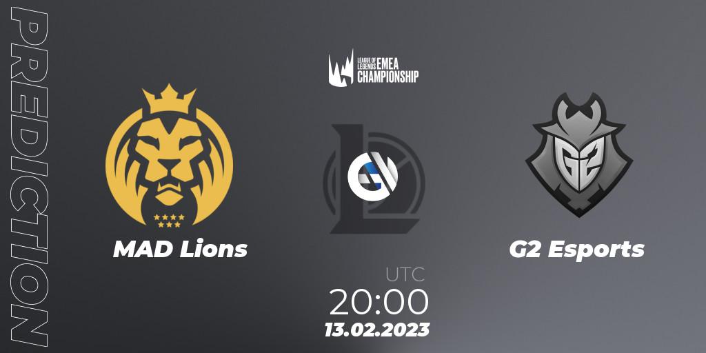 Prognoza MAD Lions - G2 Esports. 13.02.2023 at 19:00, LoL, LEC Winter 2023 - Stage 2