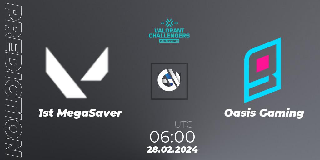 Prognoza 1st MegaSaver - Oasis Gaming. 28.02.24, VALORANT, VALORANT Challengers 2024 Philippines: Split 1