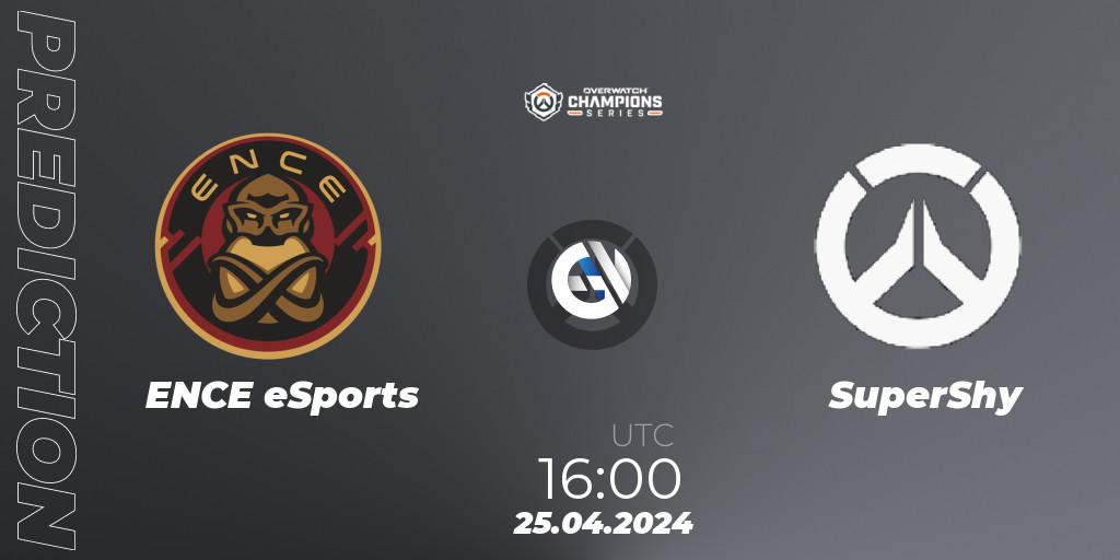 Prognoza ENCE eSports - SuperShy. 25.04.2024 at 16:00, Overwatch, Overwatch Champions Series 2024 - EMEA Stage 2 Main Event