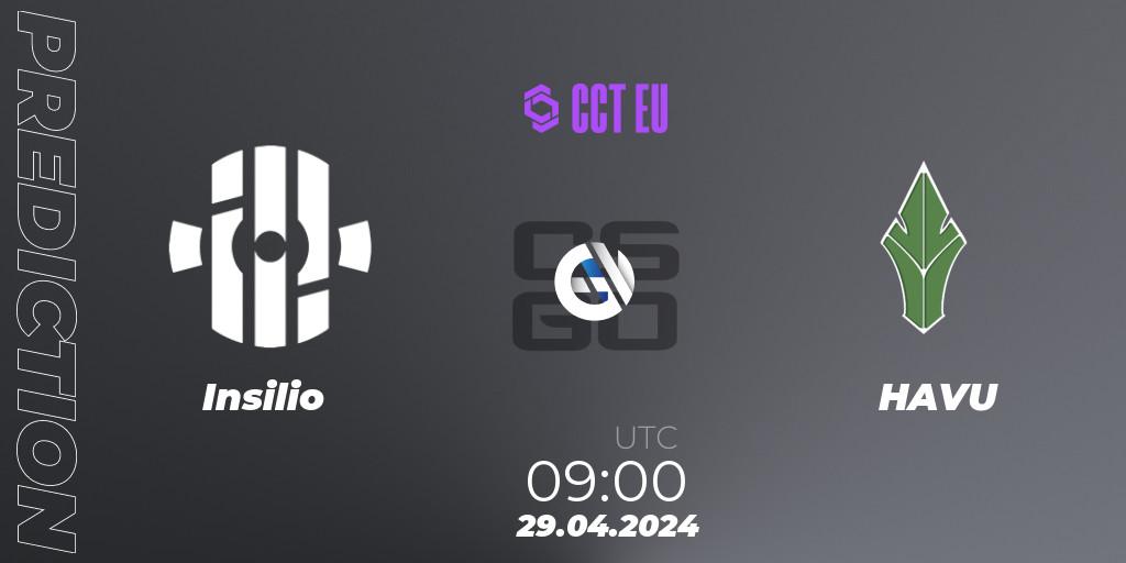 Prognoza Insilio - HAVU. 29.04.2024 at 12:00, Counter-Strike (CS2), CCT Season 2 Europe Series 2 