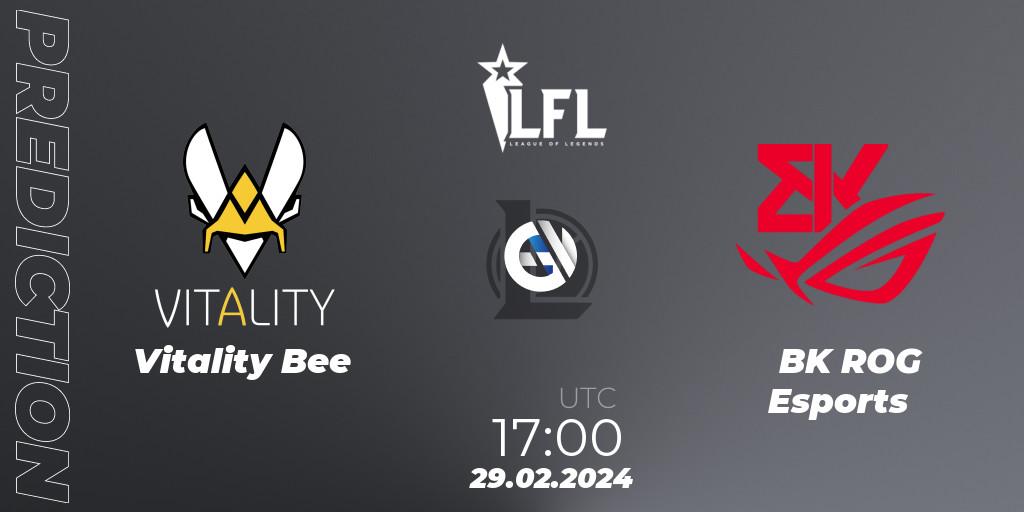 Prognoza Vitality Bee - BK ROG Esports. 29.02.24, LoL, LFL Spring 2024