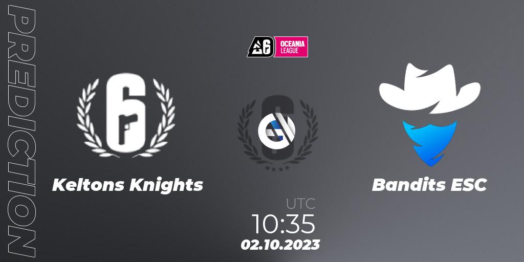 Prognoza Keltons Knights - Bandits ESC. 02.10.23, Rainbow Six, Oceania League 2023 - Stage 2