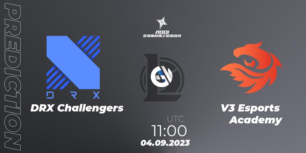 Prognoza DRX Challengers - V3 Esports Academy. 04.09.2023 at 11:48, LoL, Asia Star Challengers Invitational 2023
