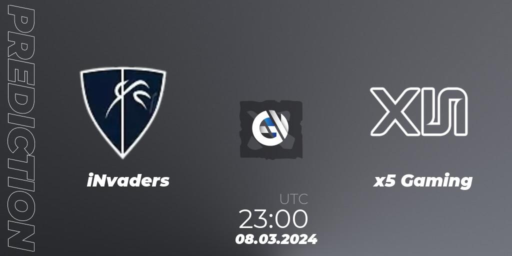 Prognoza iNvaders - x5 Gaming. 12.03.24, Dota 2, Maincard Unmatched - March