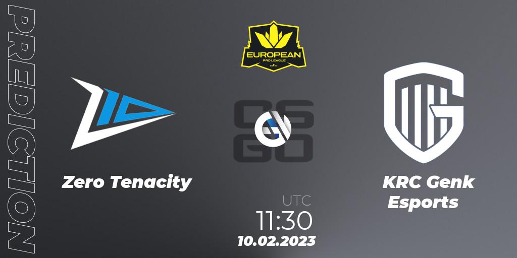 Prognoza Zero Tenacity - KRC Genk Esports. 10.02.23, CS2 (CS:GO), European Pro League Season 6: Division 2