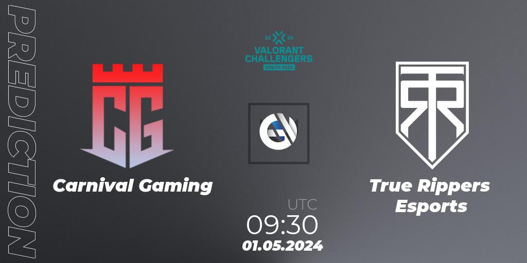 Prognoza Carnival Gaming - True Rippers Esports. 01.05.2024 at 09:30, VALORANT, VALORANT Challengers 2024 South Asia: Split 1 - Cup 2