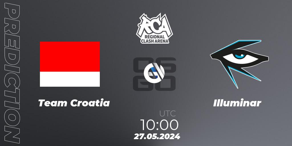 Prognoza Team Croatia - Illuminar. 27.05.2024 at 11:00, Counter-Strike (CS2), Regional Clash Arena Europe: Closed Qualifier