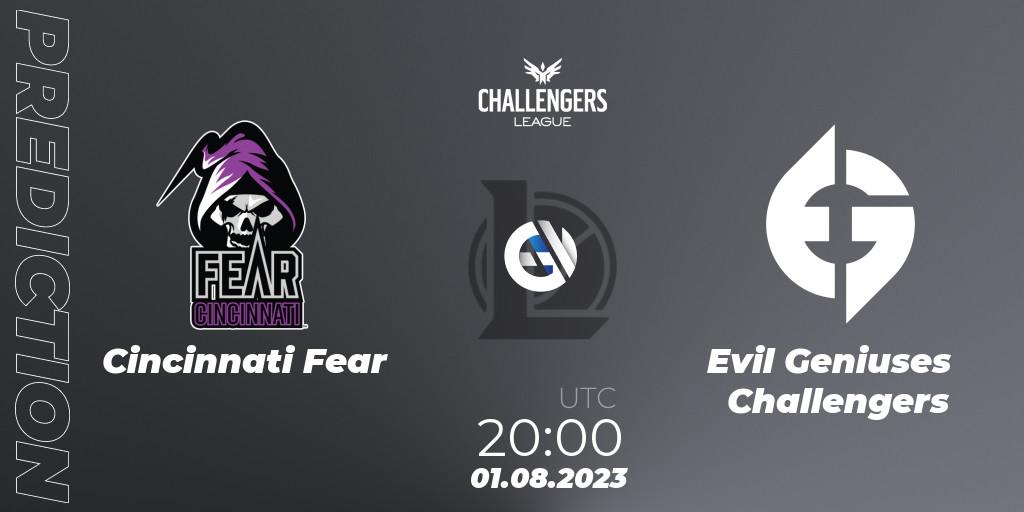 Prognoza Cincinnati Fear - Evil Geniuses Challengers. 01.08.23, LoL, North American Challengers League 2023 Summer - Playoffs