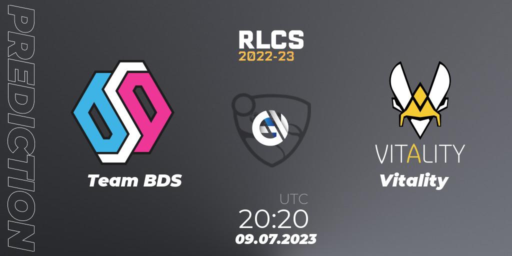 Prognoza Team BDS - Vitality. 09.07.2023 at 20:20, Rocket League, RLCS 2022-23 Spring Major