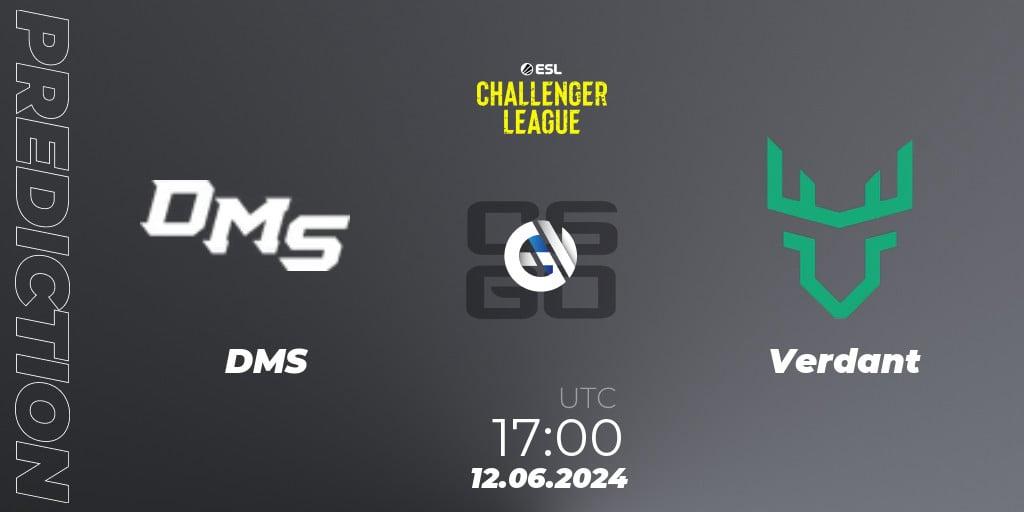 Prognoza DMS - Verdant. 12.06.2024 at 17:00, Counter-Strike (CS2), ESL Challenger League Season 47 Relegation: Europe