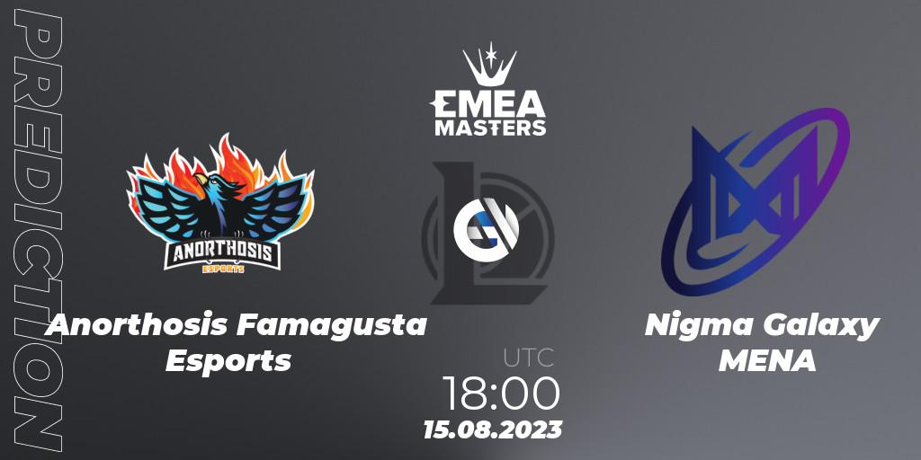 Prognoza Anorthosis Famagusta Esports - Nigma Galaxy MENA. 15.08.2023 at 18:00, LoL, EMEA Masters Summer 2023