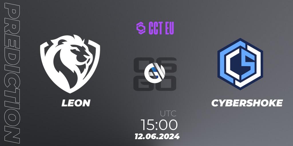 Prognoza LEON - CYBERSHOKE. 12.06.2024 at 15:00, Counter-Strike (CS2), CCT Season 2 European Series #6 Play-In